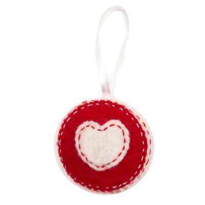 Christmas Tree Deco Round Heart