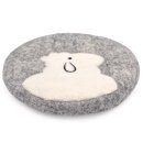 Filz-Topfuntersetzer 18 cm rund, Schafmotiv