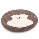 Filz-Topfuntersetzer 18 cm rund, Schafmotiv