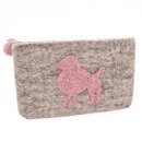 Filzbeutel Pudel 21 x 13 cm