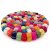 Topfuntersetzer 18 cm Filzkugeln bunter Faden