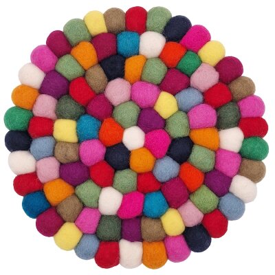 Trivet 18 cm round multi-col.