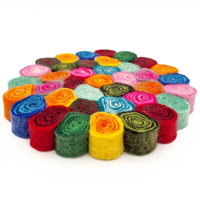 Topfuntersetzer 20 cm Marshmallow rund bunt