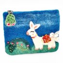 Filzbeutel Lama am Berg 15 x 12 cm