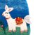 Filzbeutel Lama am Berg 15 x 12 cm