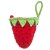 Filzbeutel Erdbeere 3D 14 x 13 cm