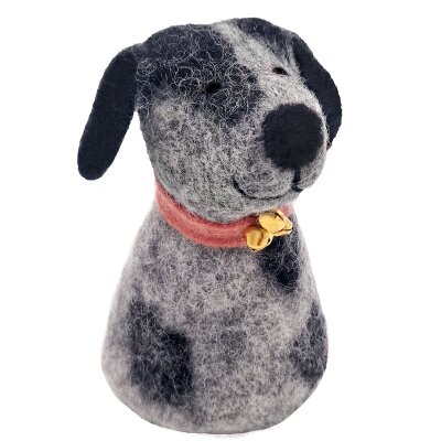 Eierwärmer Hund bunt mit Halsband