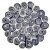 Topfuntersetzer 20 cm Marshmallow rund schwarz & weiß