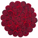 Topfuntersetzer 20 cm Marshmallow rund dunkelrot
