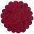 Topfuntersetzer 20 cm Marshmallow rund dunkelrot