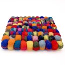 Topfuntersetzer 18 cm Filzkugeln tie dye bunt