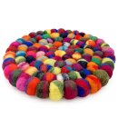 Topfuntersetzer 18 cm Filzkugeln tie dye bunt