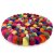 Topfuntersetzer 18 cm Filzkugeln tie dye bunt
