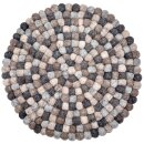 Filzsitzkissen Filzkugeln 35 cm rund natur mix