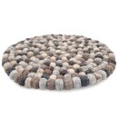 Filzsitzkissen Filzkugeln 35 cm rund natur mix