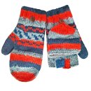 Finger-Klapphandschuhe bunter Farbmix