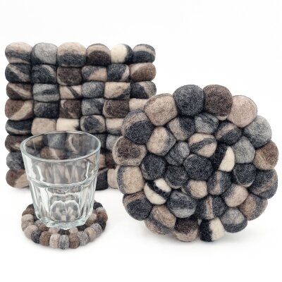 Filz-Topfuntersetzer 20 cm, große Kiesel