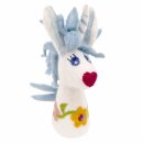 Eierwärmer Einhorn Wuschel blau