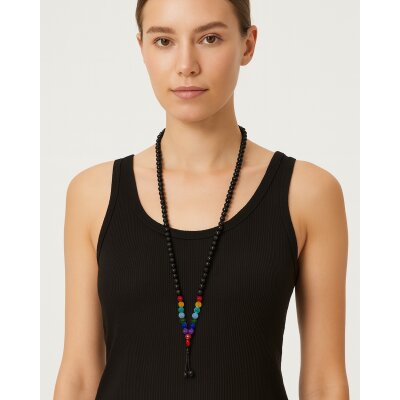 Halskette Mala 7 Chakra, Lava
