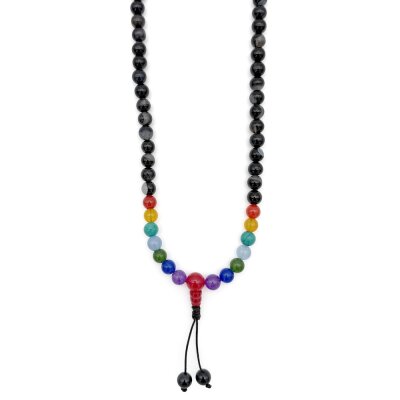 Halskette Mala 7 Chakra, Achat dunkel