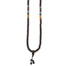 Halskette Mala 7 Chakra, Holzperlen