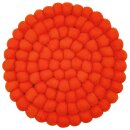 Topfuntersetzer 18 cm Filzkugeln rund uni orange