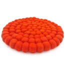 Topfuntersetzer 18 cm Filzkugeln rund uni orange