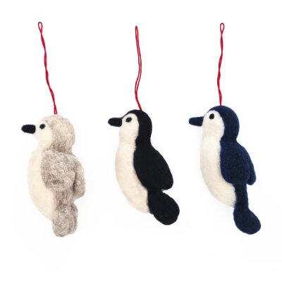 Filzanhänger Pinguine im 3er-Set