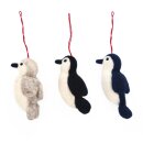 Filzanhänger Pinguine im 3er-Set