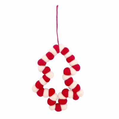 Anhänger Filzkugel Tannenbaum