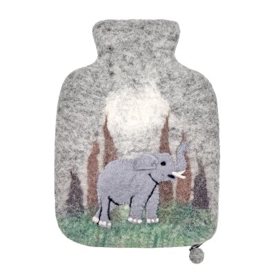 Wärmflaschenbezug klein, Elefant 0,8 L