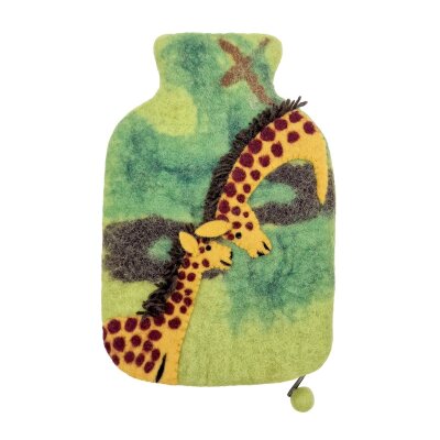 Wärmflaschenbezug klein Giraffen 0,8 L