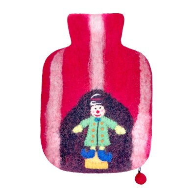 Wärmflaschenbezug klein, Clown Zirkus 0,8 L