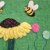 Felted Bag Bee Sunflower 18 x 13 cm