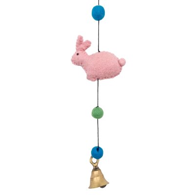 Deko-Filzkette Girlande Hasen und Bollen