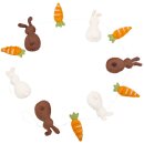 Deko-Filzkette Girlande Knickohr-Hasen und Karotten