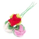 Rosenstengel 3-er Set Filzblumen
