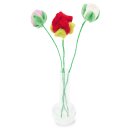 Rosenstengel 3-er Set Filzblumen