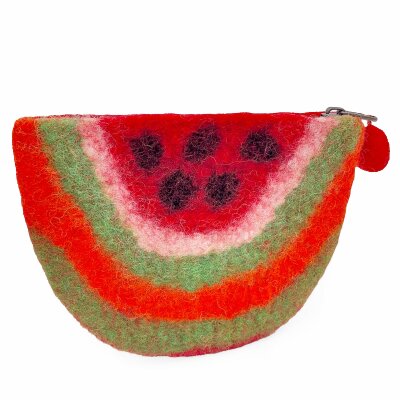 Filzbeutel Melone groß 17 x 13 cm