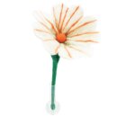 Große Filzblume mit Blütenstreifen 5er-Set