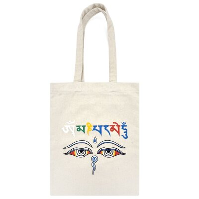 Canvas-Tasche Tote Bag Buddhas Eye 42 x 33 cm
