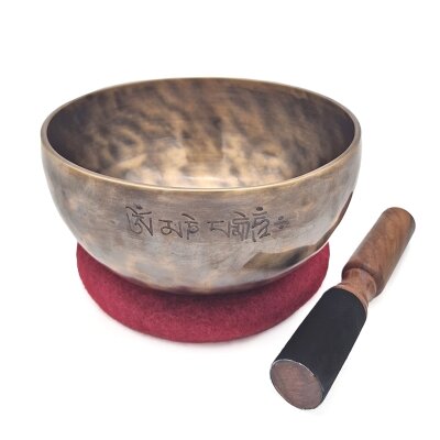 Klangschale Mond mit Om Mane Padme Hum Gravur Ø 16-18 cm