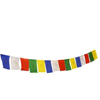 Gebetsfahnen Baumwolle 5er-Set 9,5 x 9,5 cm