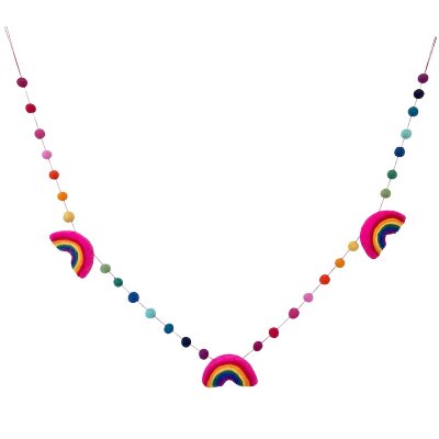 Deko-Filzkette Girlande Regenbogen