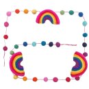 Deko-Filzkette Girlande Regenbogen