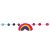 Deko-Filzkette Girlande Regenbogen