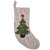 Filz Weihnachtssocke Nikolausstiefel naturfarben mit Weihnachtsbaum