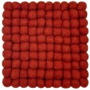 Topfuntersetzer 18 cm Filzkugeln viereckig uni