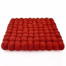 Topfuntersetzer 18 cm Filzkugeln viereckig uni