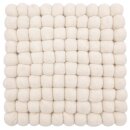 Topfuntersetzer 18 cm Filzkugeln viereckig uni